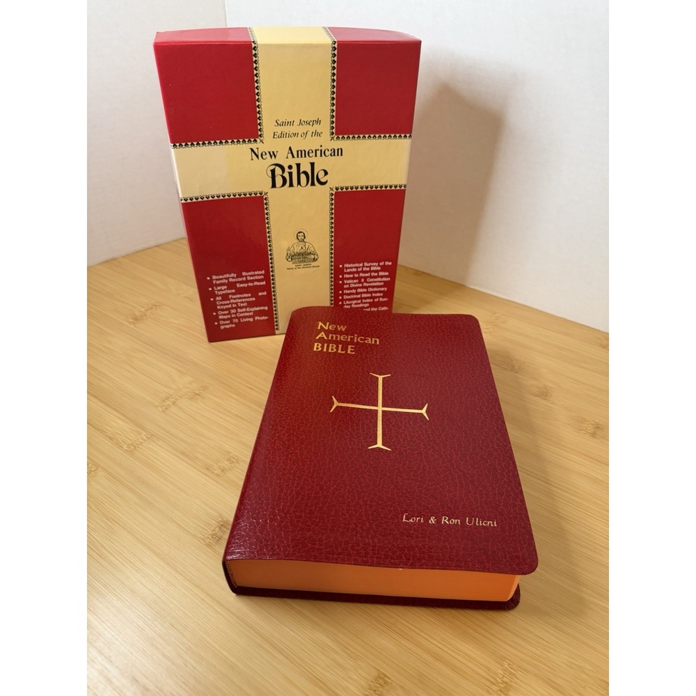 Saint Joseph Edition New American Bible Large Type Illustrated Engraved Catholic